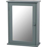 Classic Grey Mirrored Single Door Bathroom Cabinet