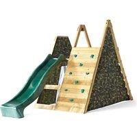 Plumplay Climbing Frame Kids Child w/Ladder & Rock Wall Wooden Frame Pyramid