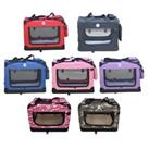 HugglePets Fabric Dog Crate Puppy Carrier - Cat Travel Cage Carry Pet Bag 4 Size