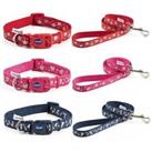 Ancol Dog Collar or Lead Reflective Bones, Stars, Hearts Strong Adjustable Puppy