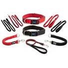 Ancol Padded Dog Collar or Lead Extreme Red Black Reflective Nylon Utility Clip