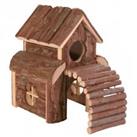 Trixie Natural Living Finn Wooden House for Hamsters & Mice - 2 Storey with Ramp