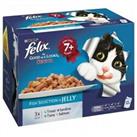 Felix AGAIL Senior 7+ Fish in Jelly 12 x 100g, Tasty Wet Senior Cat Food