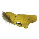 Go Walk Dog Coat Yellow Parka Water Resistant Jacket Removable Hood Collar Hole