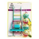 Bird Toy Happy Pet 3PK Ball/Ladder/Perch Cage Accessory Hanging Fun With Mirror