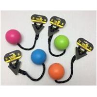 Happy Pet Rubber Ball Atomic Rope Dog Toy Puppy Tug Floater Fetch Chase Fun Chew