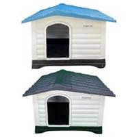 HugglePets Plastic Dog Kennel Weatherproof Pet House In & Outdoor Animal Shelter