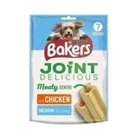 Bakers Joint Delicious Chicken Medium Dog Daily Treat Soft Meaty Centre 7 Sticks