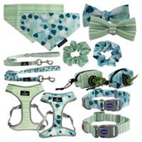 Ancol Dog Collar Harness Lead Bandana or Poop Bag Scrunchie Stripe/Leaf Fashion