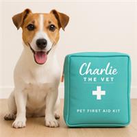 Pet First Aid Kit 20pcs Charlie The Vet Bandages Wipes Tweezer Tick Torch Gloves
