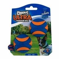 Chuckit! Ultra Squeaker Ball Small (2Pk) High Bounce Long Range Ultra Durable