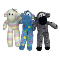 Dog Puppy Soft Plush Teddy Happy Pet Sock Monkey Playtime Fun and Comforter Toy
