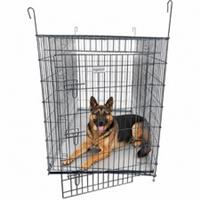 Giant Dog Crate Pet Metal Training Cage XXL Strong Silver Carrier with Free Tray