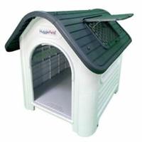 HugglePets Plastic Dog Kennel Weatherproof Pet House In & Outdoor Animal Shelter