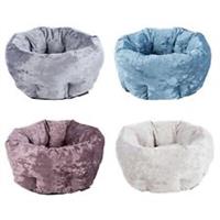 Scruffs Pet Bed Velvet Donut Small Dog & Cat 45cm Stylish Round Washable Cushion