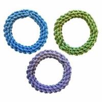 Cotton Rope Dog Toy Nuts For Knots Ring Large Happy Pet Rope Tug Pull Fetch Fun