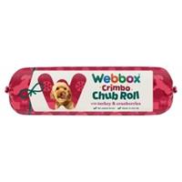 Webbox Festive Chub Rolls Wet Dog Food Turkey & Cranberry 15 Rolls XMAS Box