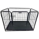 HugglePets Heavy Duty Dog Puppy Whelping Cage Pet Playpen Enclosure with Tray
