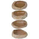 Trixie Reptile Water & Food Bowl with Steps - Natural Steppe Rock - Feeding Dish
