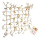 Happy Pet Bird Cargo Net with Wooden Blocks - Small or Large - Climbing Cage Toy