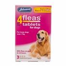 Johnson's 4-Fleas Tablet 3 Pack For Large Dog Over 11kg - Kill & Prevent Fleas