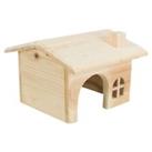 Trixie Small Animal Wooden House for Pet Hamster & Mouse Natural Pine 15x11x15cm
