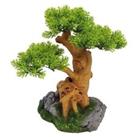 Aqua One Bonsai Tree On Rock Ornament Provides A Place To Hide And Breed 22cm