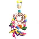 Bird Toy Hanging Dream Catcher with Wooden & Plastic Beads Avi One Budgie Parrot