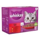 Whiskas 1+Adult Wet Cat Food Pouches Meaty Meals in Jelly With Vitamin C 12x85 g