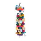 Sky Pets Hanging Coloured Wooden Cage Toy Blocks For Medium Parrots 32 cm