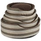 Oval Dog Bed Ancol Stylish Tawny Stripe 50cm, 60cm, 70cm, 75cm Cosy Pet Bedding
