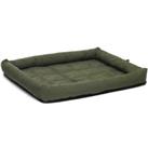 Rosewood Water Resistant Dog Bed Mattress Wipe Clean Pet Cat Crate Green Quilted