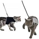 Trixie Cat Harness & Lead Soft Reflective Walking Jacket Set Black Grey 41895/6