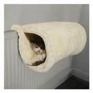Luxury Cat Bed Rosewood Cosy Tunnel Faux Fur Kitten Radiator or Floor Standing