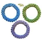 Cotton Rope Dog Toy Ring Nuts For Knots Happy Pet Small Puppy Tug Pull Fetch Fun