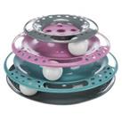 Trixie Cat Circle Tower Catch the Balls - 3 Plastic Levels - Fun Interactive Toy