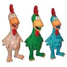 Happy Pet Latex Chicken Dog Toy in Blue, Green, Pink Soft Squeaky Puppy Play Fun