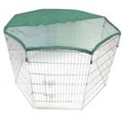 Dog Puppy Pet Rabbit Cat Guinea Pig Play Pen Run Silver Or Green Safety Net Only