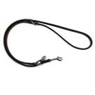 Ancol Dog Training Round Leather Lead with 3 Rings & 2 Trigger Hooks - 19mm x 2m