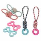 Ancol Dog Toy Small Bite Bone / Ring /Rope Ball Puppy Chew Throw Chase Blue Pink