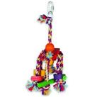 Happy Pet Fiesta Bird Toy with Rope & Wood The Bird House Colourful Parrot Toys