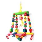 Happy Pet Double Swing Parrot Toy 21197 Hanging Wood & Rope African Grey Amazon