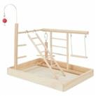 Wooden Bird Playground Trixie Budgie Parakeet Toy Swings Ladders Stand Perch