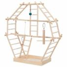 Bird Ladder Playground Trixie Wooden Budgie Cockatiel Parrot Perch Bell Swing