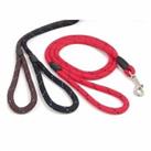 Rosewood Rope Twist Lead 64" Dog Leash - Black/Blue, Brown/Teal Or Black/Red