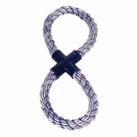 Nuts For Knots Dog Toy Figure 8 Twisted Cotton Rope Happy Pet Fetch Tug Chew Fun