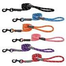 HugglePets Dog Rope Lead Soft Reflective Nylon Black Red Blue Orange Pink Purple