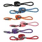 HugglePets Dog Slip Rope Lead Reflective Nylon Black Red Orange Blue Pink Purple