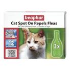 Beaphar Cat Flea Repels Spot-on Pipette Treatment Up To 4 weeks Repellency 3 pk