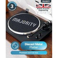 Majority Stylo Bluetooth Record Player with Built-In Pre-Amp - Black